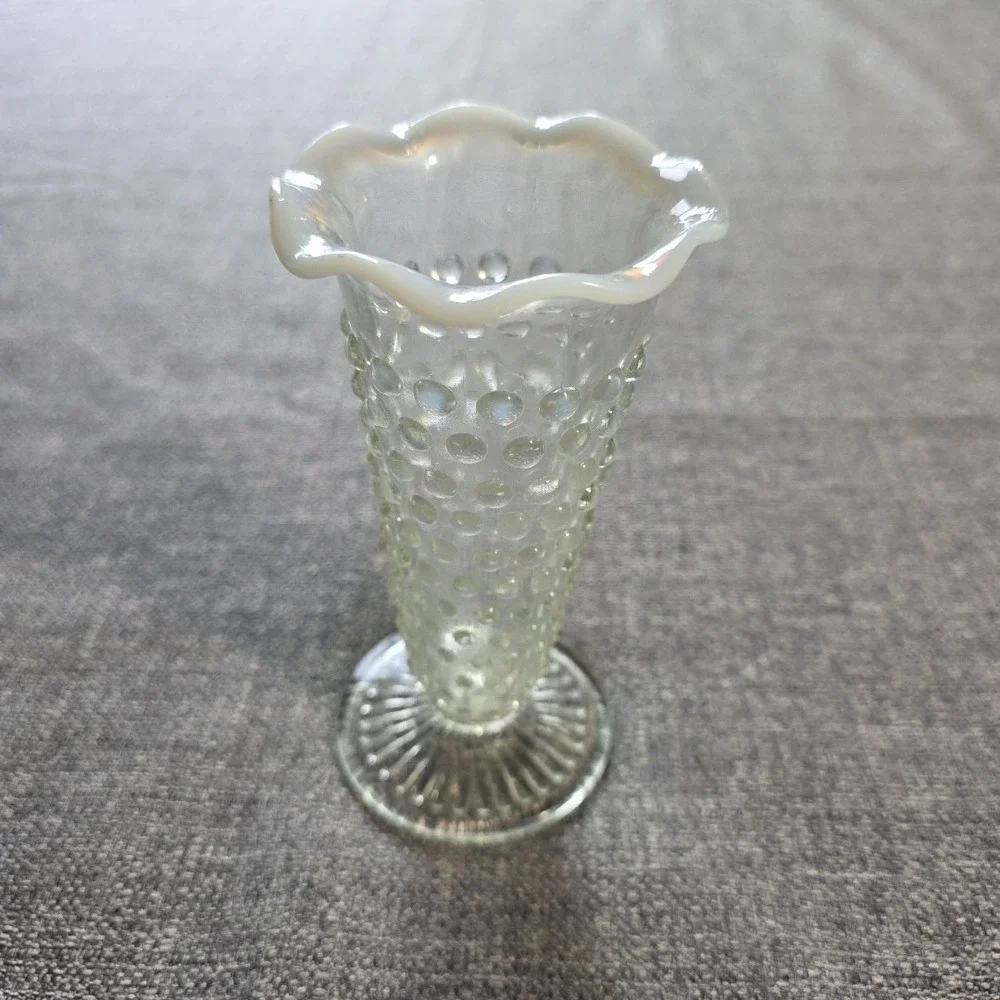 Vintage Hobnail Opalescent Fenton Small Vase
